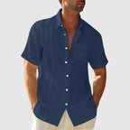 Harrison - Men's Relaxed Fit Linen Short Sleeve Shirt