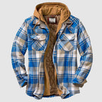 Hartley - Men's Plaid Hooded Shirt Jacket