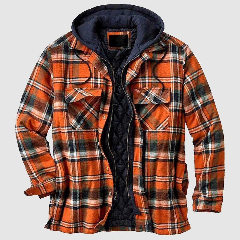 Hartley - Men's Plaid Hooded Shirt Jacket