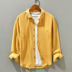 Harvey - Men's Crinkle Long Sleeve Button-Down Shirt
