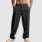Henry - Men’s Linen Pinstripe Straight-Leg Pants