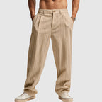 Henry - Men’s Linen Pinstripe Straight-Leg Pants