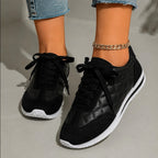 Hildegard - Quilted Padded Comfort Low-Top Sneakers