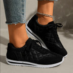 Hildegard - Quilted Padded Comfort Low-Top Sneakers