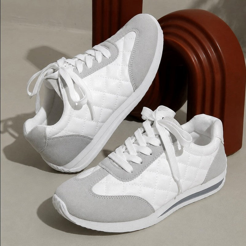 Hildegard - Quilted Padded Comfort Low-Top Sneakers