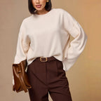 Holly - Women's Cropped Mock Neck Sweater