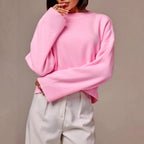 Holly - Women's Cropped Mock Neck Sweater