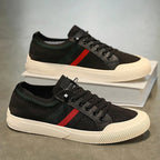 Hudson - Men's Striped Accent Breathable Knit Sneakers