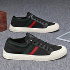 Hudson - Men's Striped Accent Breathable Knit Sneakers