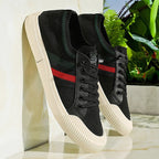 Hudson - Men's Striped Accent Breathable Knit Sneakers