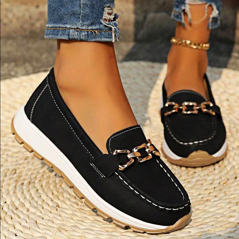 Inara - Women’s Chain-Detail Platform Loafers