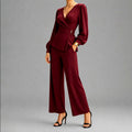 Isolde - Women’s Wrap-Front Wide-Leg Two-Piece Set