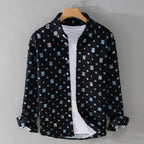 Jacob - Men's Geometric Print Button-Up Shirt