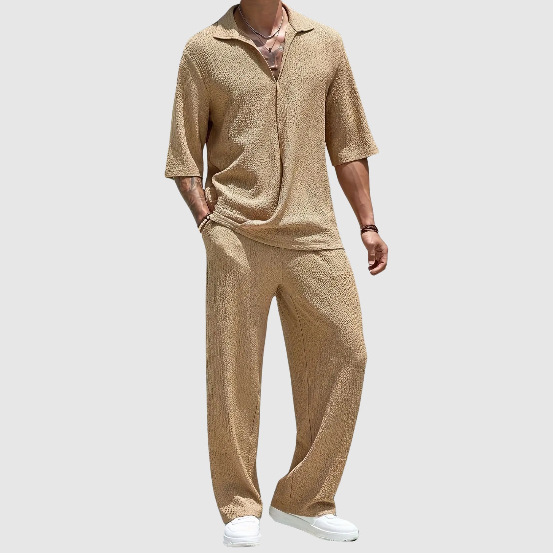 Jared - Men's Textured Lounge Set