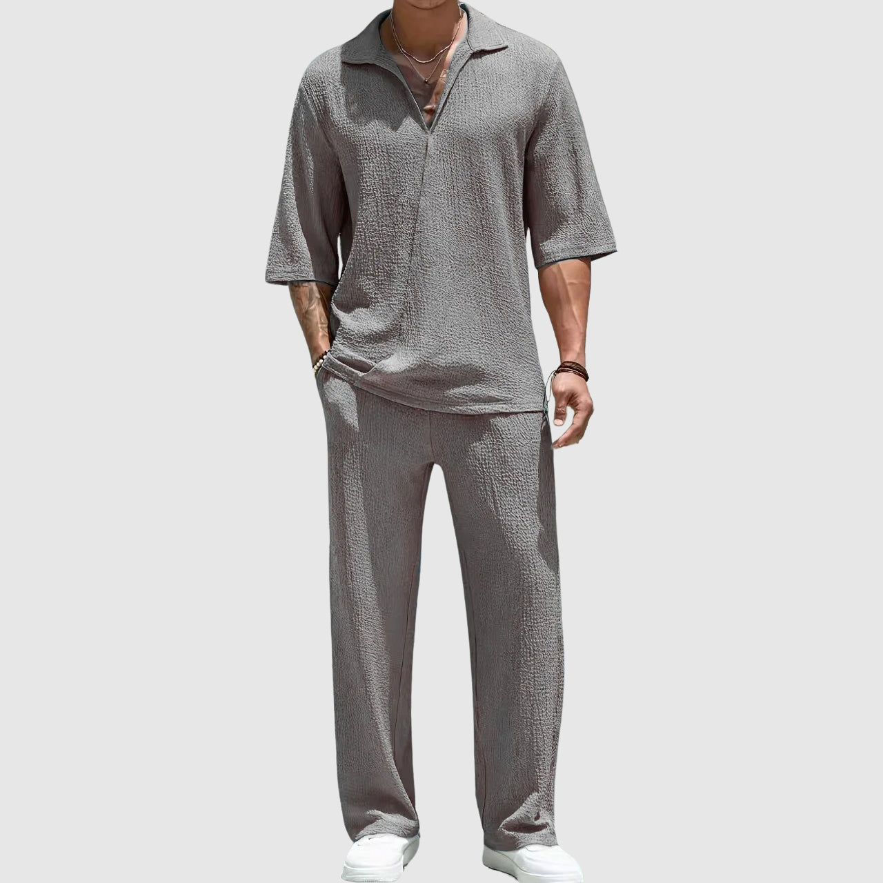 Jared - Men's Textured Lounge Set