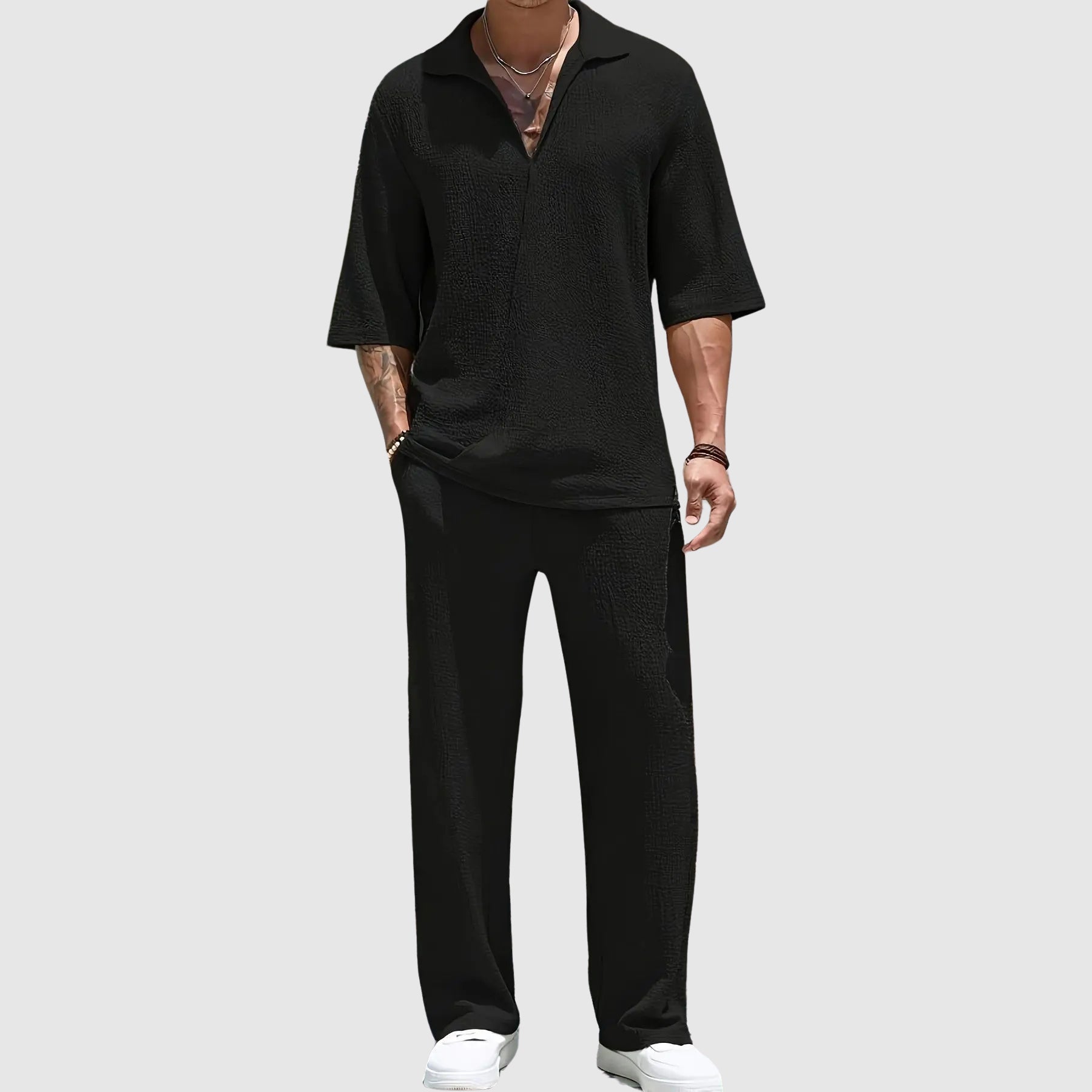Jared - Men's Textured Lounge Set