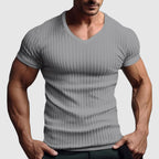Jason - Men's Ribbed V-Neck T-Shirt