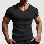 Jason - Men's Ribbed V-Neck T-Shirt
