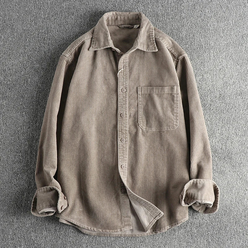 Jimmy - Men's Wide-Wale Corduroy Button-Down Shirt