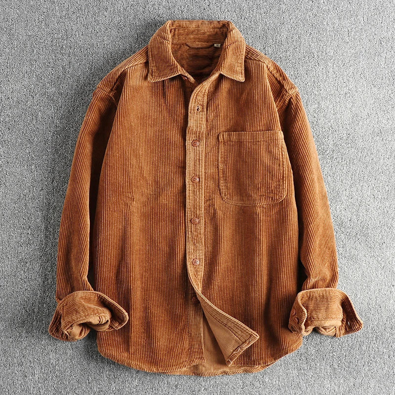 Jimmy - Men's Wide-Wale Corduroy Button-Down Shirt