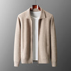 Jireh - Men's Fine-Knit Cashmere Full-Zip Cardigan