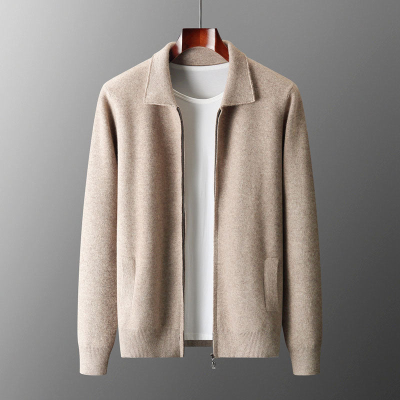 Jireh - Men's Fine-Knit Cashmere Full-Zip Cardigan