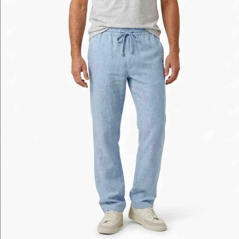 Jordan - Men’s Relaxed Drawstring Linen Trousers