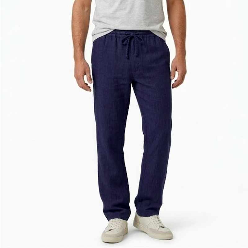 Jordan - Men’s Relaxed Drawstring Linen Trousers