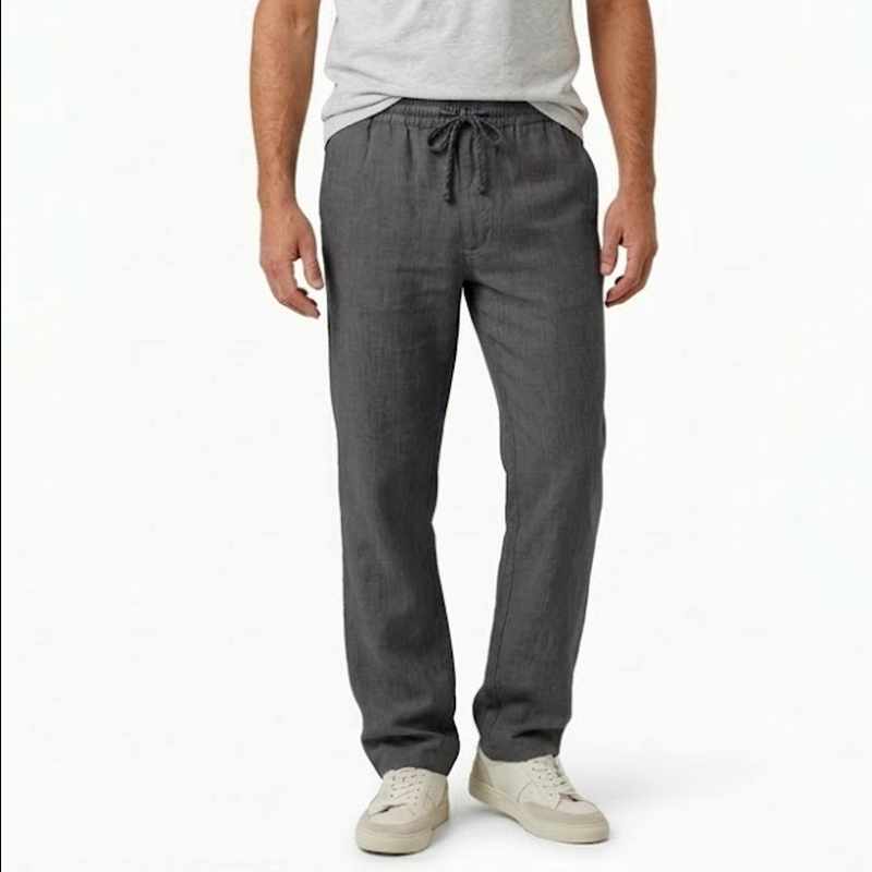 Jordan - Men’s Relaxed Drawstring Linen Trousers