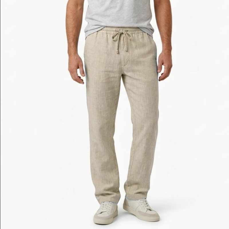 Jordan - Men’s Relaxed Drawstring Linen Trousers