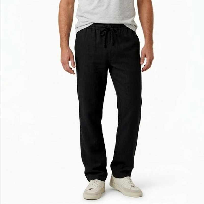 Jordan - Men’s Relaxed Drawstring Linen Trousers