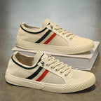 Justin - Men's Mesh Upper Striped Low-Top Sneakers