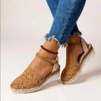 Kamea - Women's Woven Wedge Adjustable Strap Sandals