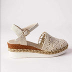 Kamea - Women's Woven Wedge Adjustable Strap Sandals
