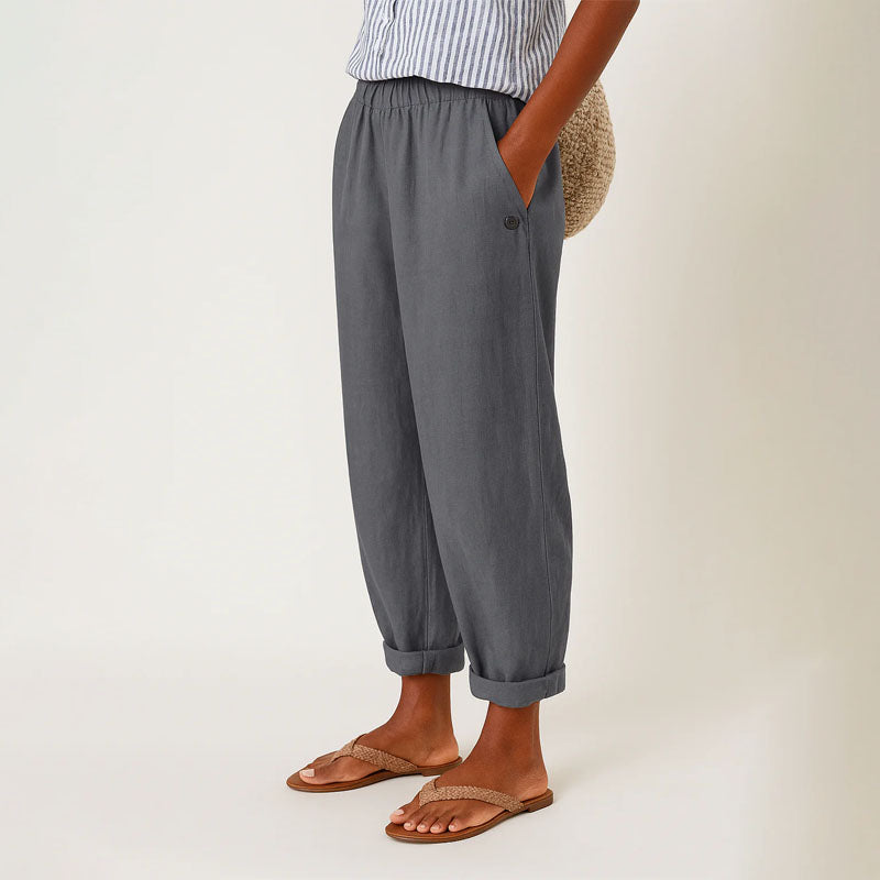 Kamila - Women's Pleated Front Straight-Leg Pants