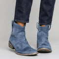 Karen - Women's Suede Pull-On Ankle Boots with V-Cut Shaft 1