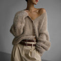 Kelsey - Women's Oversized Fuzzy Knit Cardigan