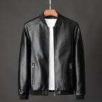 Kenneth - Men's Faux Leather Bomber Jacket