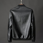Kenneth - Men's Faux Leather Bomber Jacket