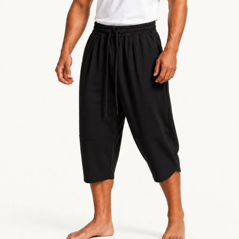 Kevin - Men's Casual Drawstring Capri Pants