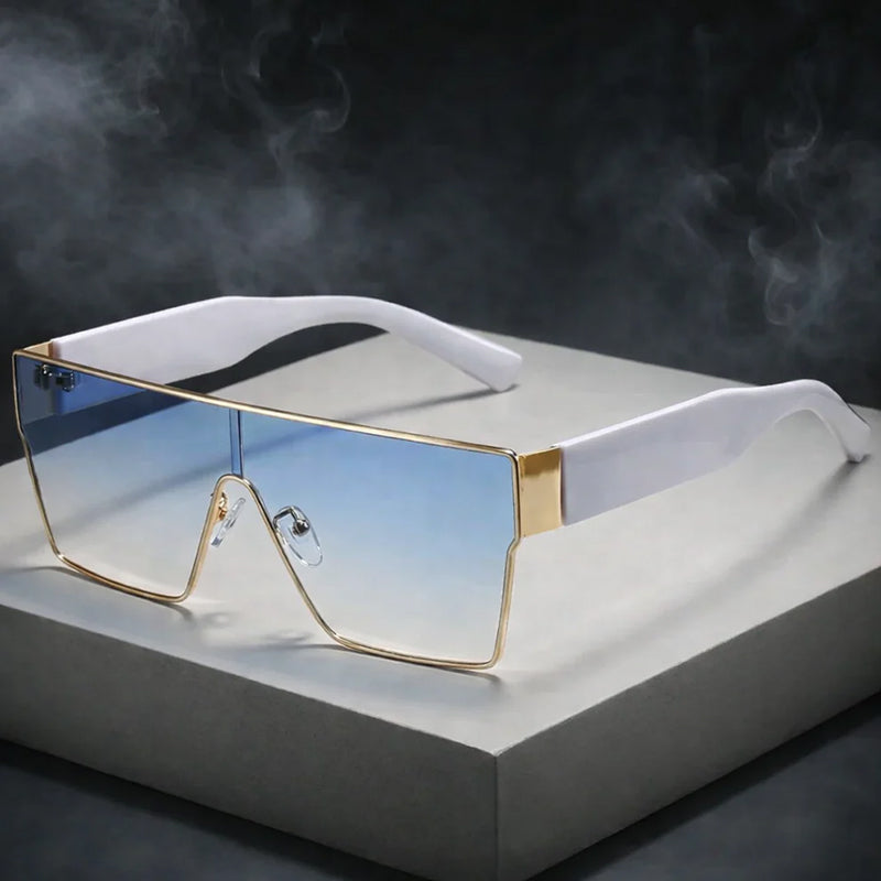 Kova - Flat-Top Oversized Shield Sunglasses