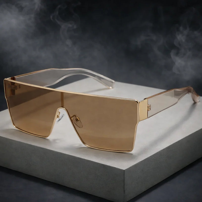 Kova - Flat-Top Oversized Shield Sunglasses