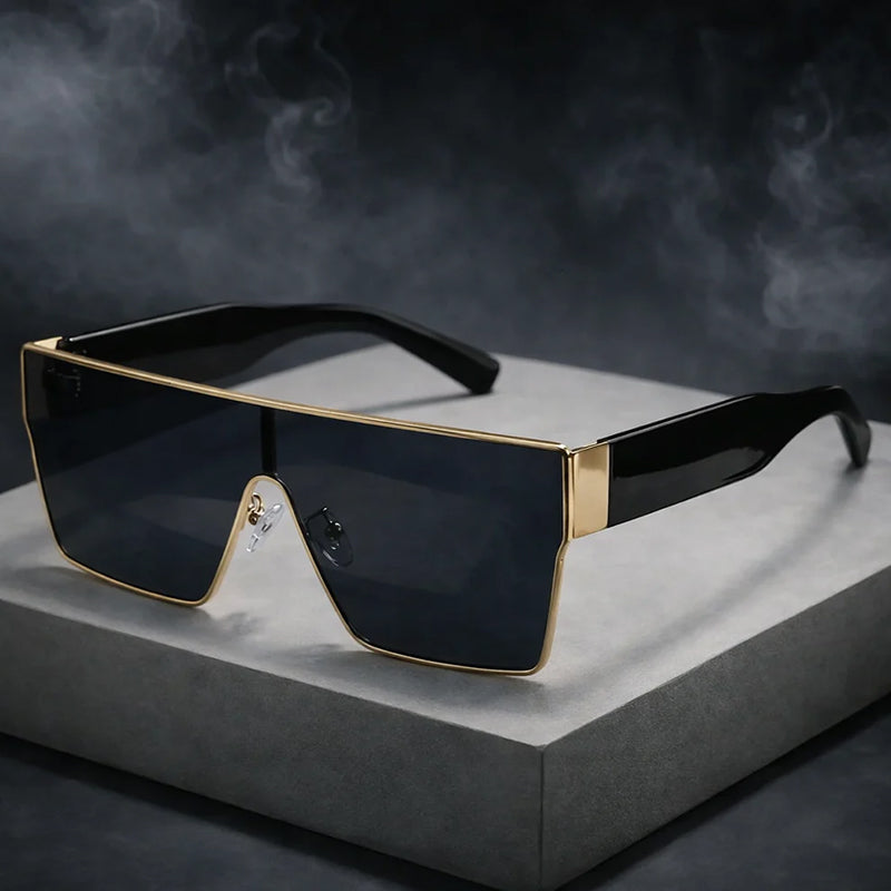 Kova - Flat-Top Oversized Shield Sunglasses
