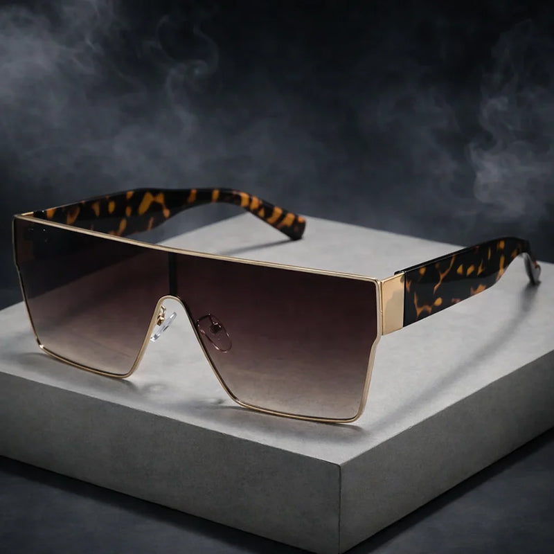 Kova - Flat-Top Oversized Shield Sunglasses