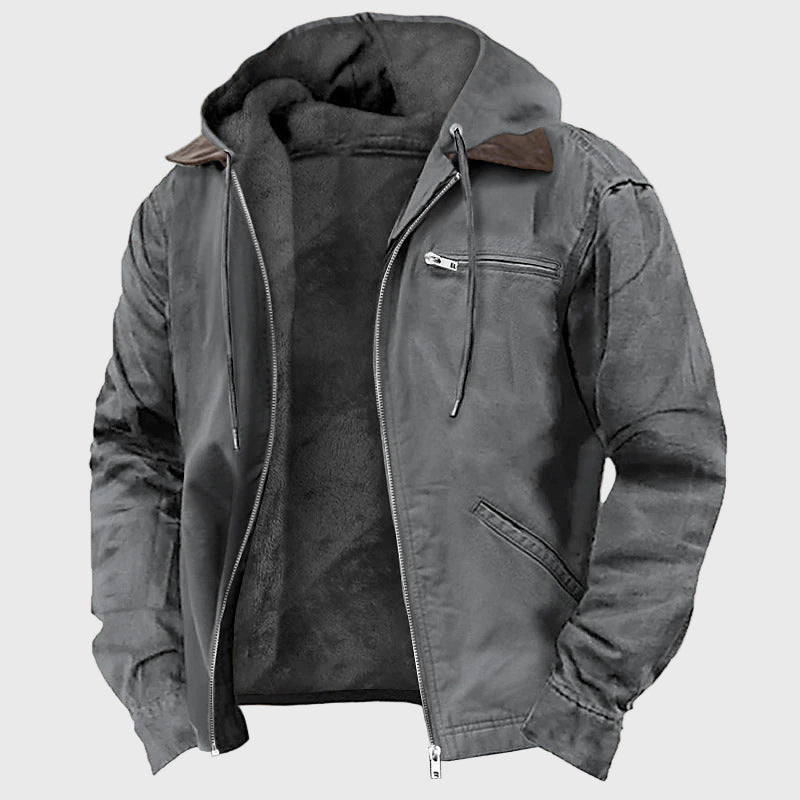 Kyree - Men's Warm Fleece Hooded Jacket