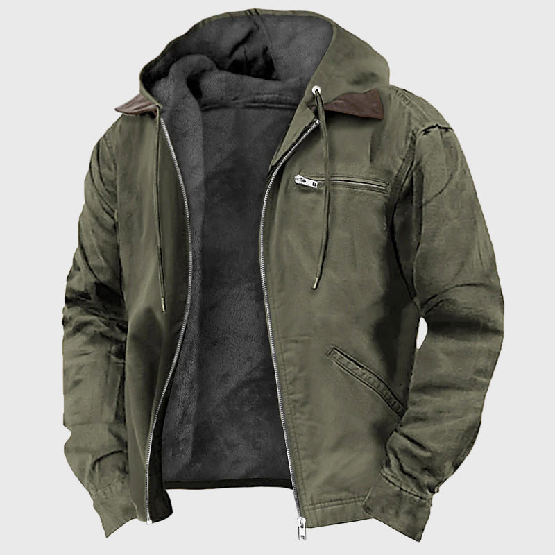 Kyree - Men's Warm Fleece Hooded Jacket