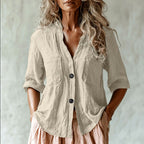 Lacey - Women’s Linen Relaxed Button-Up Shirt