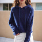 Lauren - Women's Long Sleeve Cable Knit Hoodie