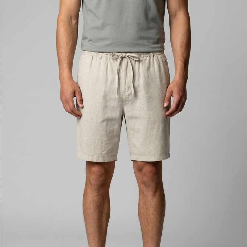 Lawrence - Men's Linen Relaxed Fit Summer Shorts