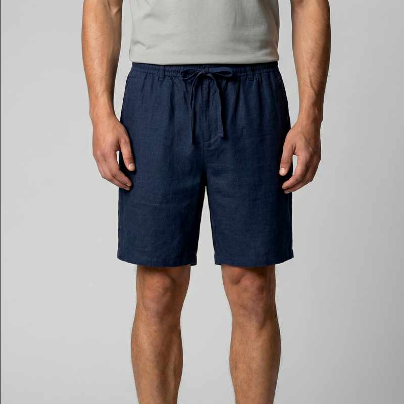 Lawrence - Men's Linen Relaxed Fit Summer Shorts